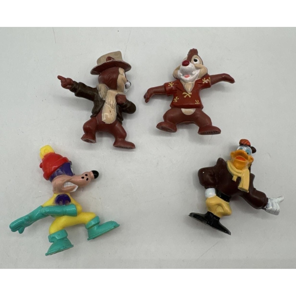 Vintage Kelloggs Disney Chip N Dale Megavolt Launchpad PVC Figures 1991 Lot of 4